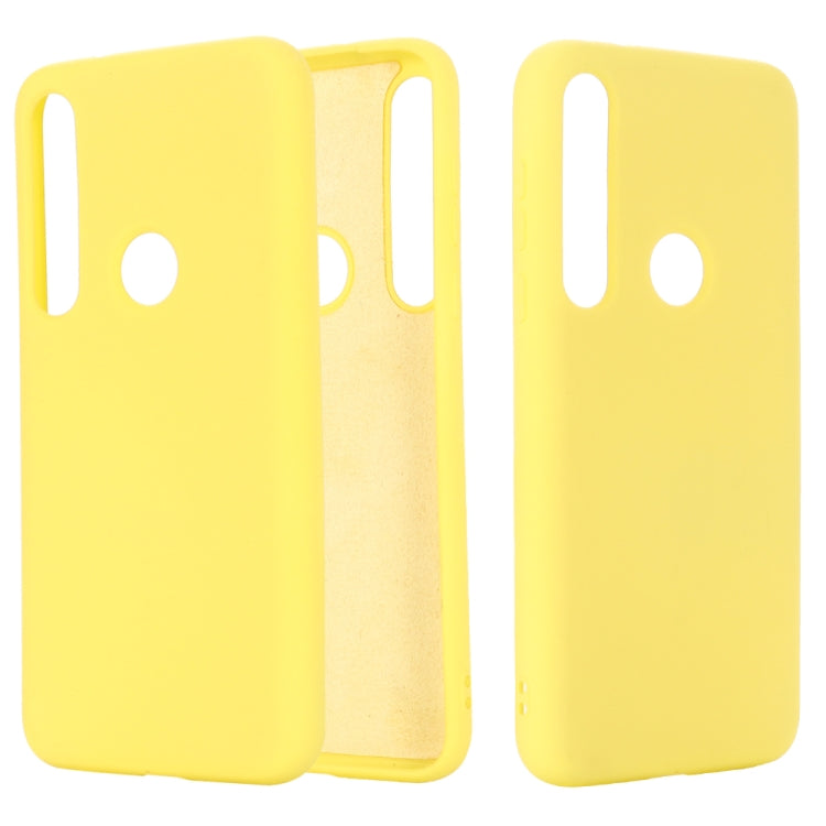 For Motorola G8 Play / One Macro Solid Color Liquid Silicone Shockproof Coverage Case