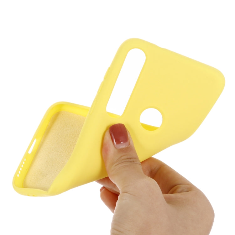 For Motorola G8 Play / One Macro Solid Color Liquid Silicone Shockproof Coverage Case
