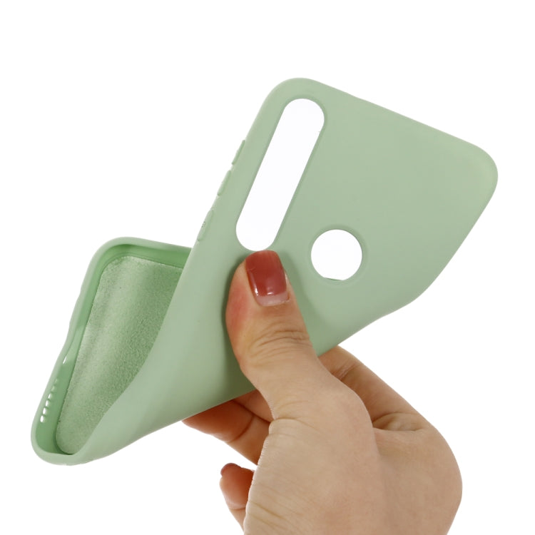For Motorola G8 Play / One Macro Solid Color Liquid Silicone Shockproof Coverage Case