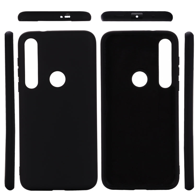 For Motorola G8 Plus Solid Color Liquid Silicone Shockproof Coverage Case