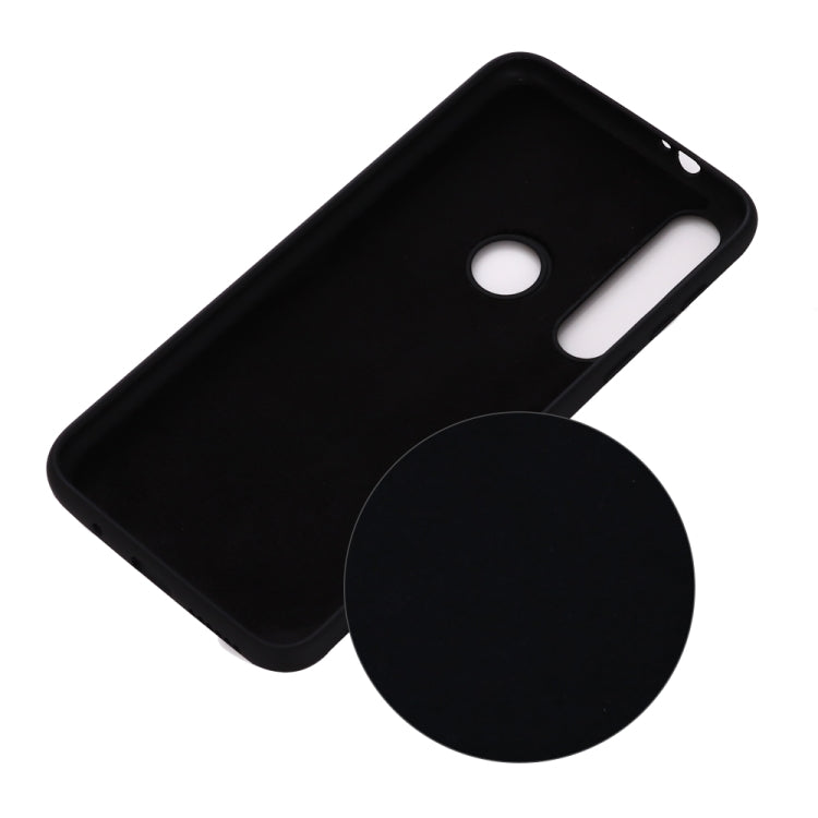 For Motorola G8 Plus Solid Color Liquid Silicone Shockproof Coverage Case