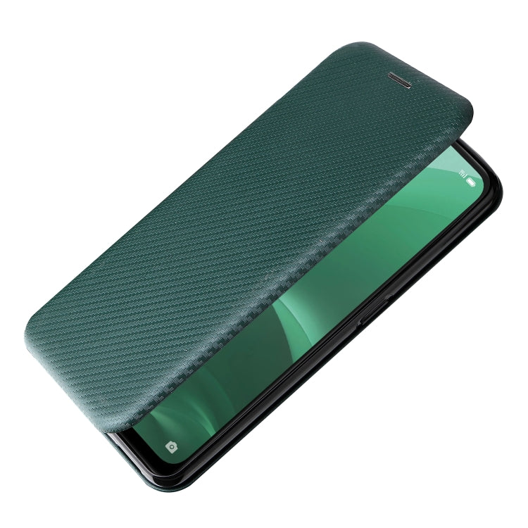 For OPPO A55s 5G Carbon Fiber Texture Horizontal Flip Leather Phone Case