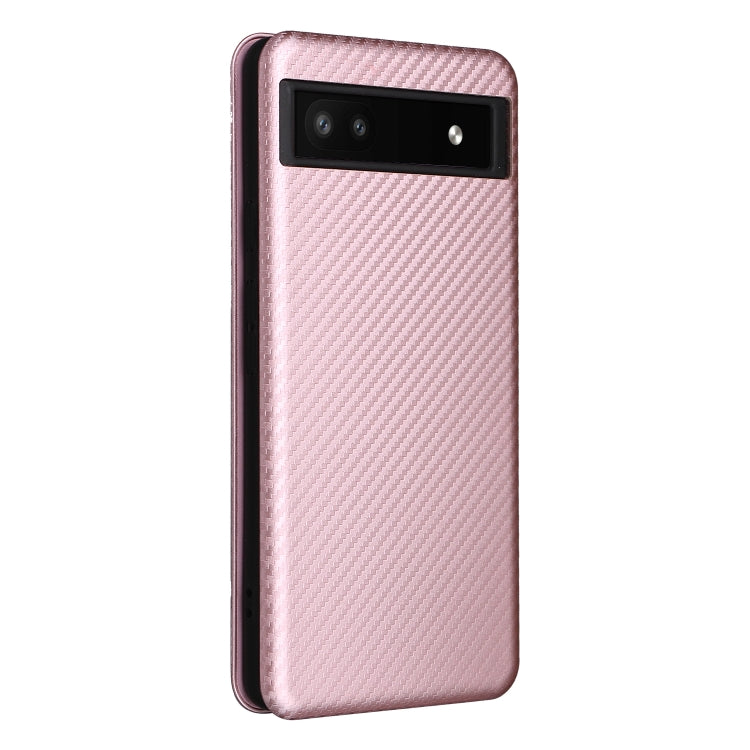 For Google Pixel 6a Carbon Fiber Texture Horizontal Flip Leather Phone Case