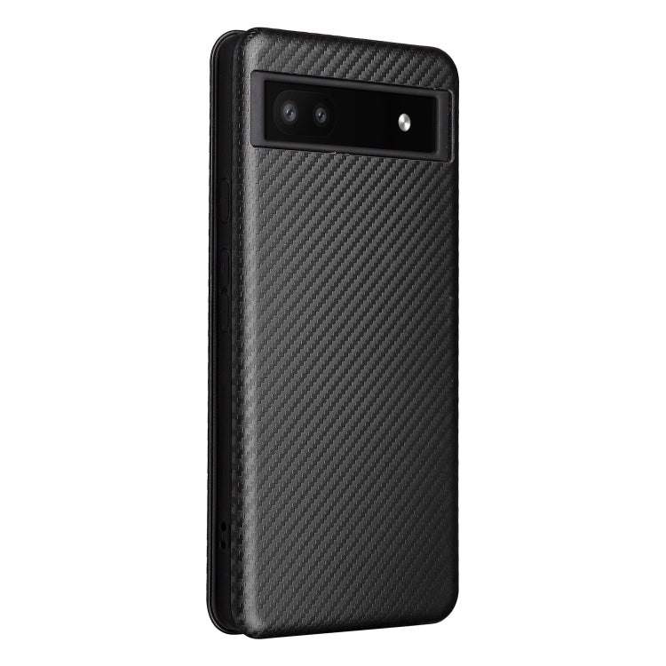 For Google Pixel 6a Carbon Fiber Texture Horizontal Flip Leather Phone Case