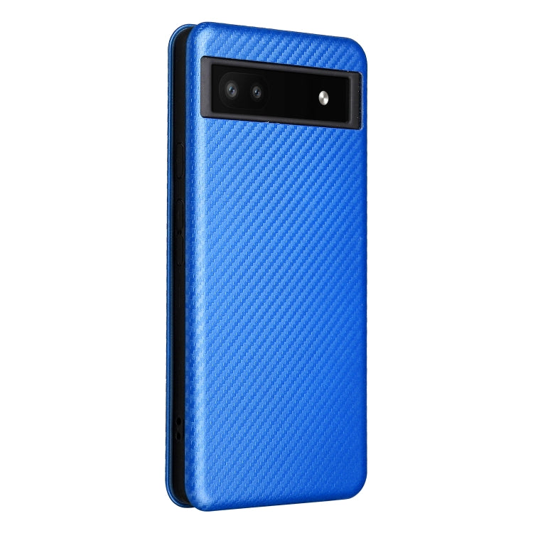 For Google Pixel 6a Carbon Fiber Texture Horizontal Flip Leather Phone Case