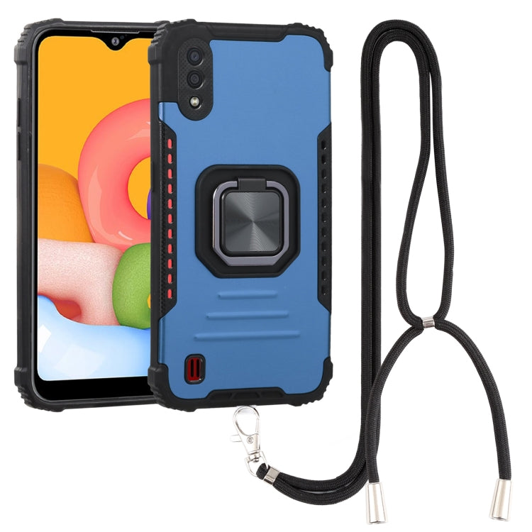 For Samsung Galaxy A01 / M01 Lanyard Aluminum TPU Case