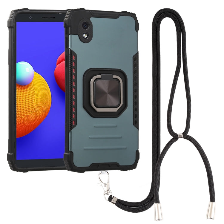For Samsung Galaxy A01 Core / M01 Core Lanyard Aluminum TPU Case