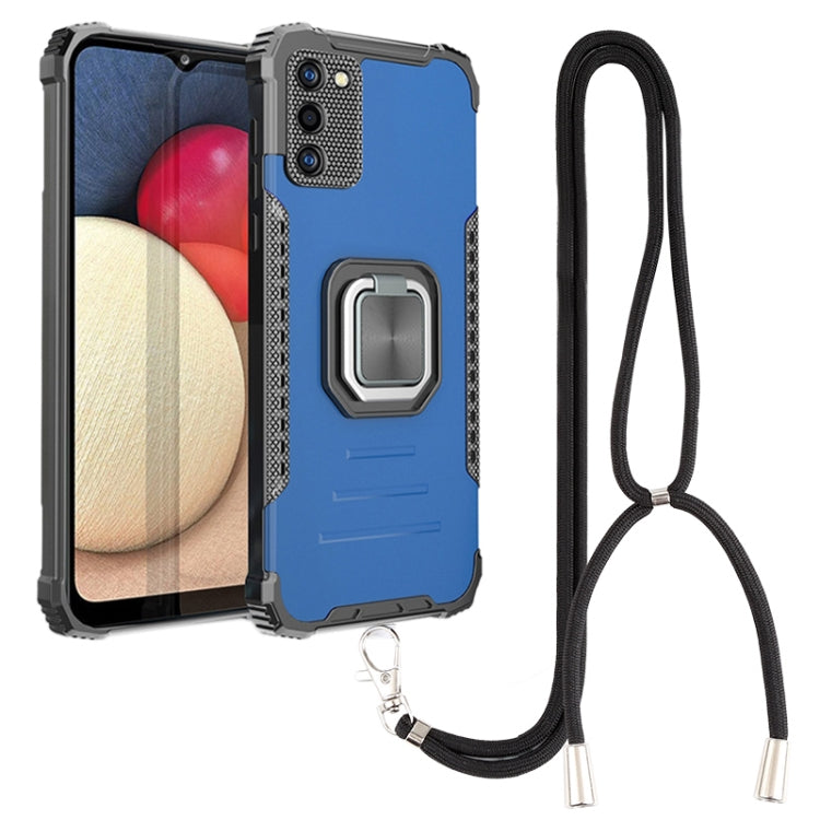 For Samsung Galaxy A02s 164mm Lanyard Aluminum TPU Case