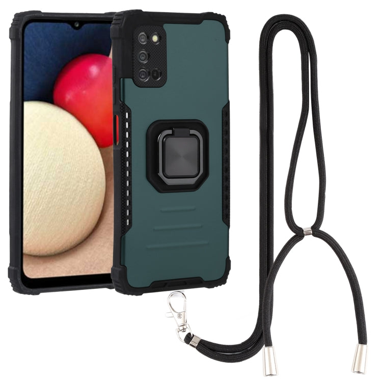 For Samsung Galaxy A03s 164mm Lanyard Aluminum TPU Case