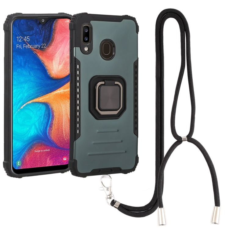 For Samsung Galaxy A20 / A30 Lanyard Aluminum TPU Case