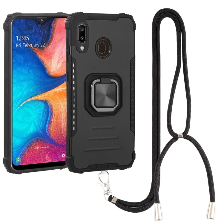 For Samsung Galaxy A20 / A30 Lanyard Aluminum TPU Case