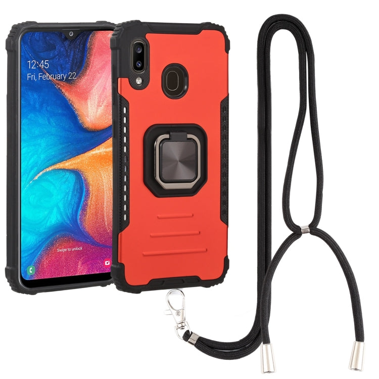 For Samsung Galaxy A20 / A30 Lanyard Aluminum TPU Case