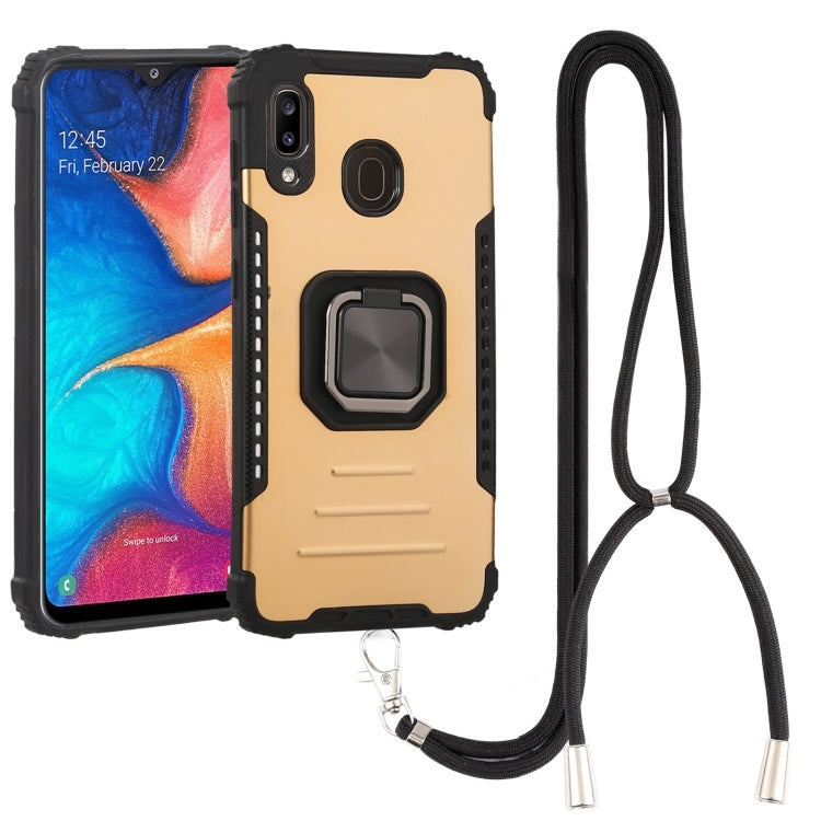 For Samsung Galaxy A20 / A30 Lanyard Aluminum TPU Case