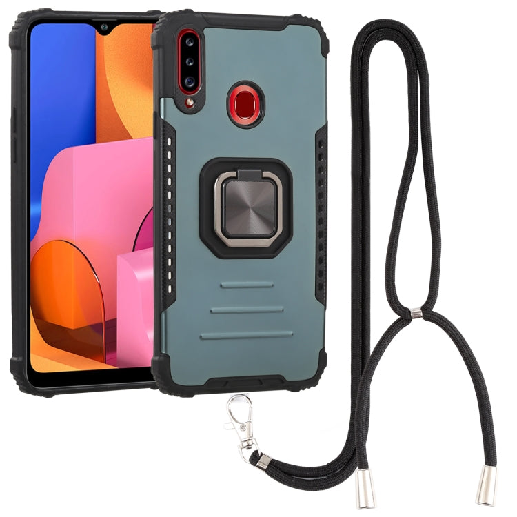 For Samsung Galaxy A20s Lanyard Aluminum TPU Case