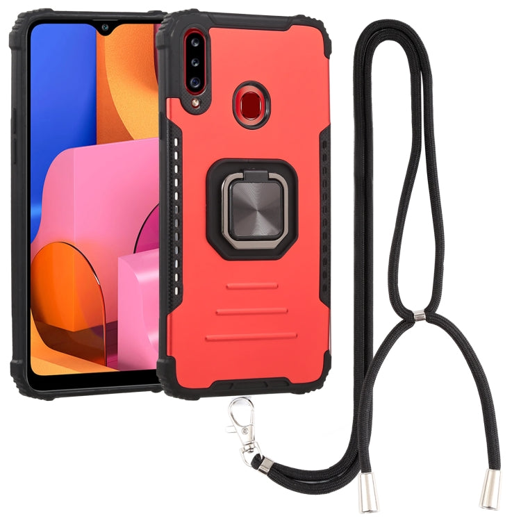 For Samsung Galaxy A20s Lanyard Aluminum TPU Case