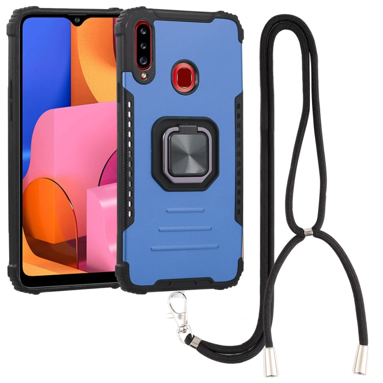For Samsung Galaxy A20s Lanyard Aluminum TPU Case