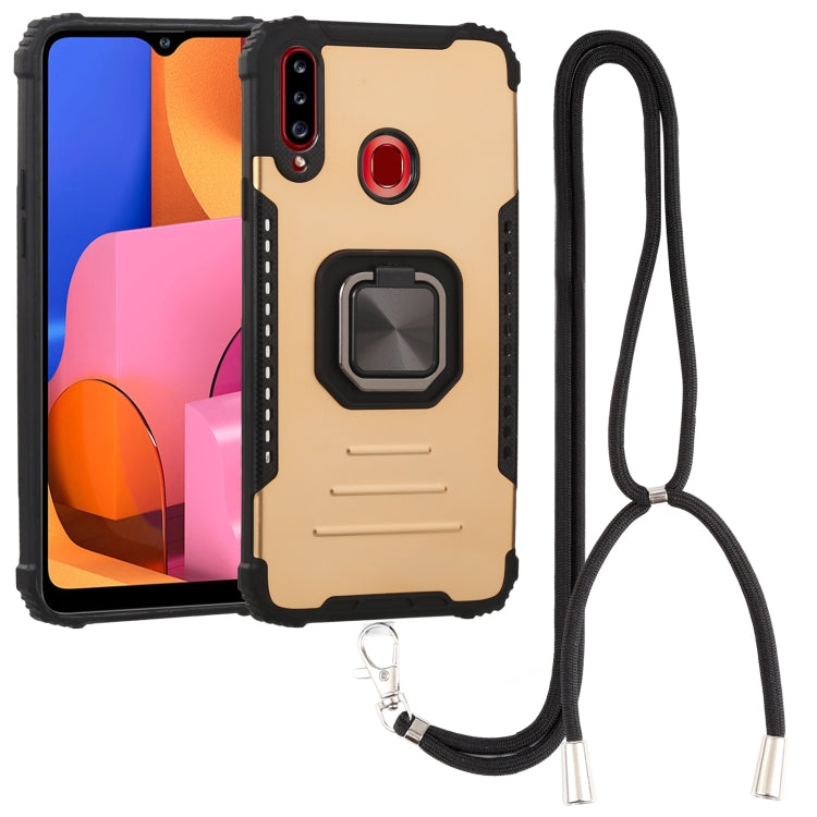 For Samsung Galaxy A20s Lanyard Aluminum TPU Case
