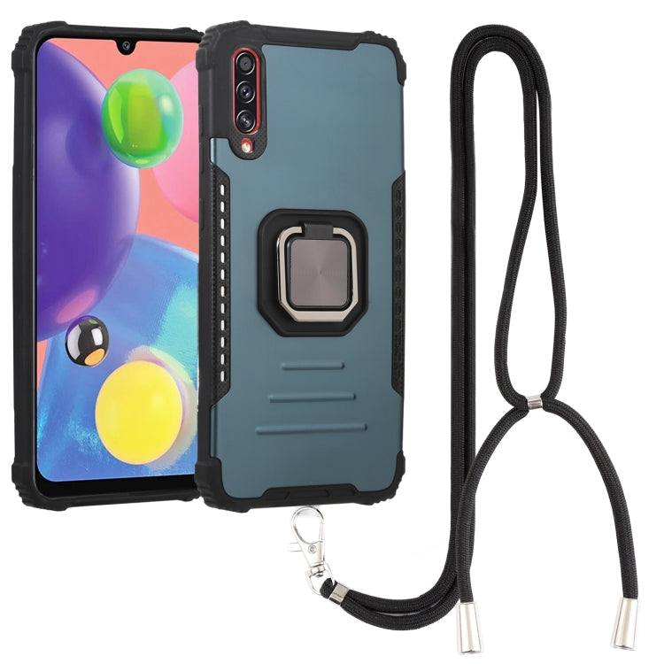 For Samsung Galaxy A21 US Version Lanyard Aluminum TPU Case