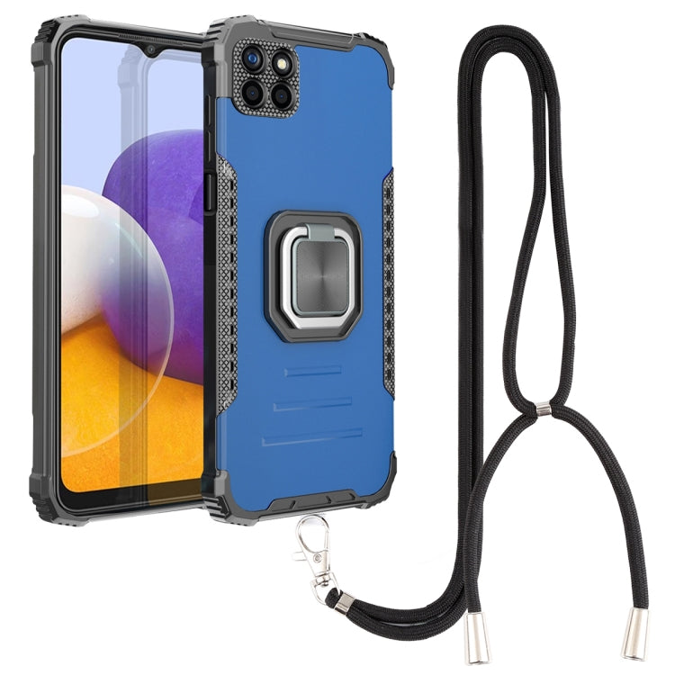 For Samsung Galaxy A22 5G Lanyard Aluminum TPU Case