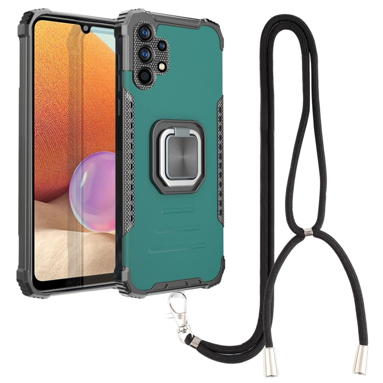 For Samsung Galaxy A32 4G Lanyard Aluminum TPU Case