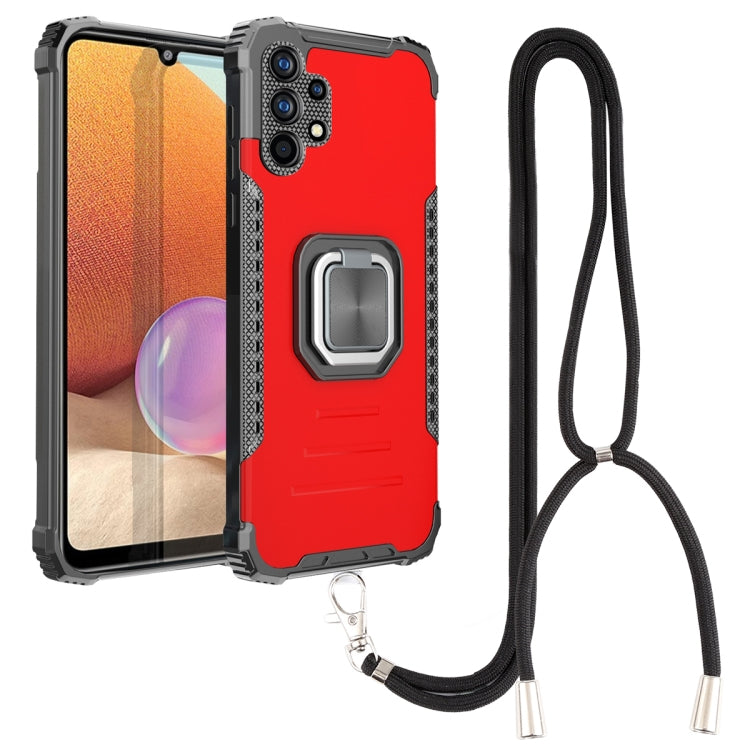 For Samsung Galaxy A32 4G Lanyard Aluminum TPU Case