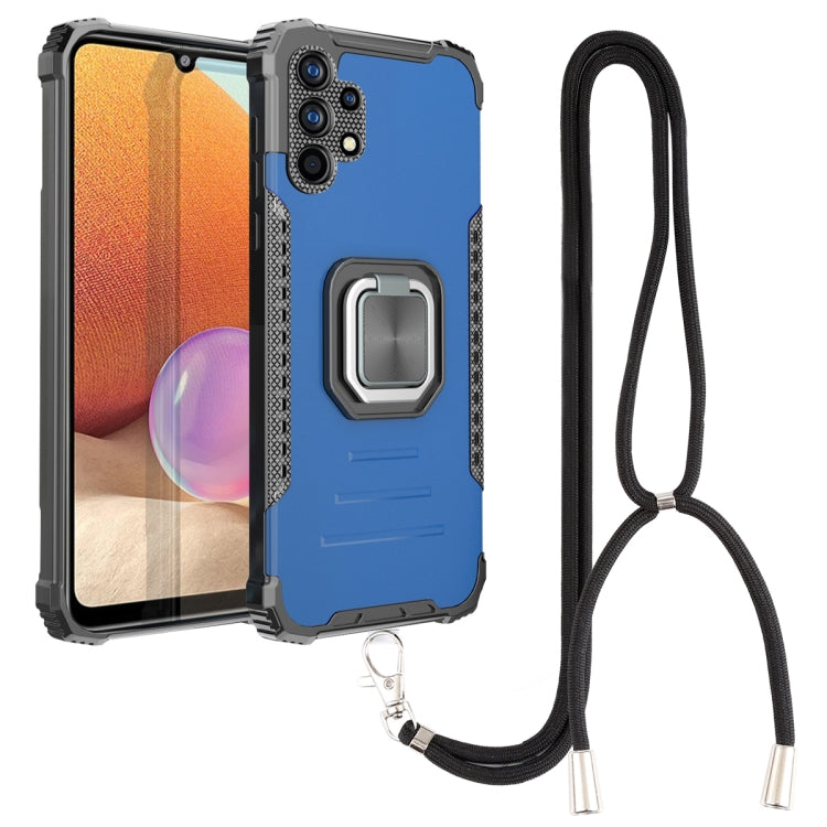 For Samsung Galaxy A32 4G Lanyard Aluminum TPU Case
