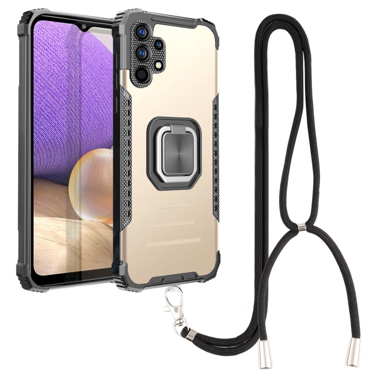 For Samsung Galaxy A32 5G Lanyard Aluminum TPU Case