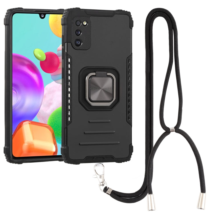 For Samsung Galaxy A41 Lanyard Aluminum TPU Case