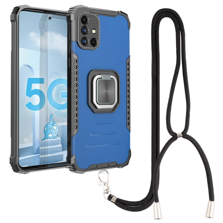 For Samsung Galaxy A51 5G Lanyard Aluminum TPU Case