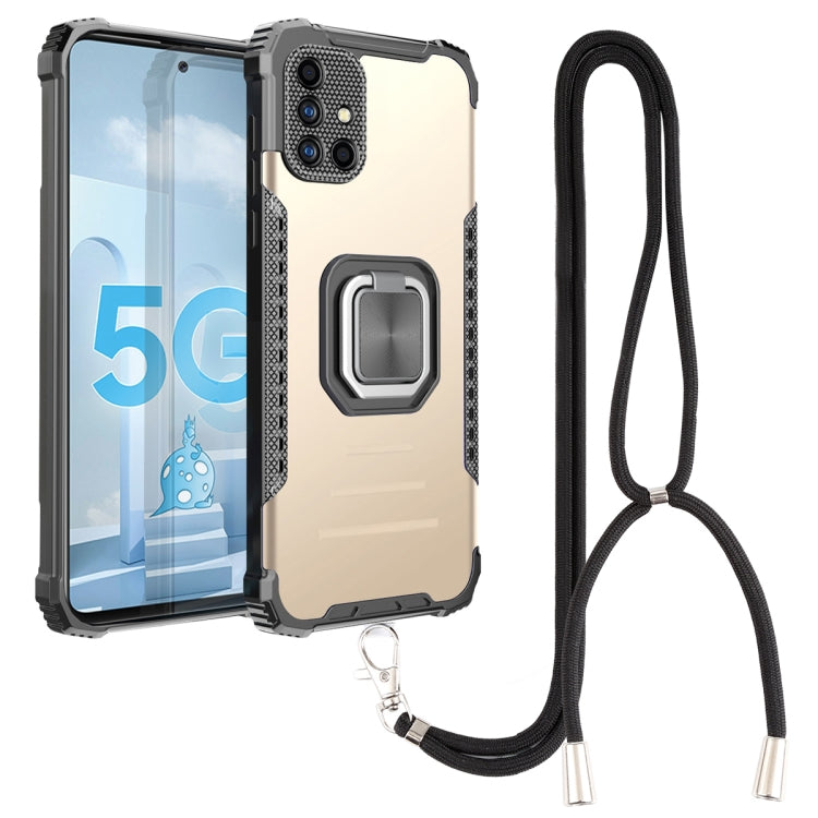For Samsung Galaxy A51 5G Lanyard Aluminum TPU Case