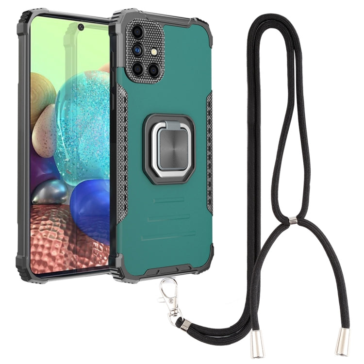 For Samsung Galaxy A71 Lanyard Aluminum TPU Case