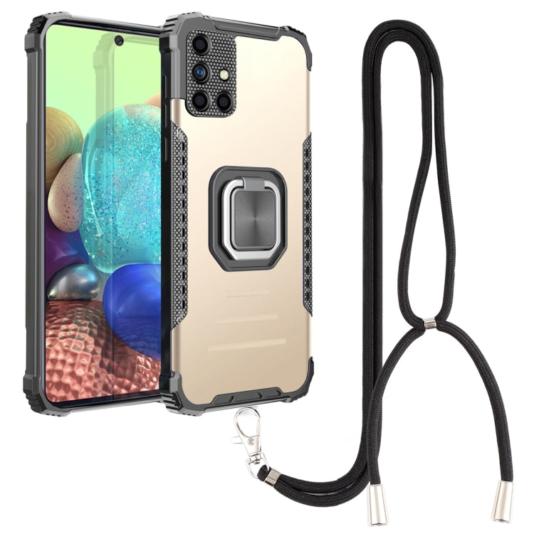 For Samsung Galaxy A71 5G Lanyard Aluminum TPU Case