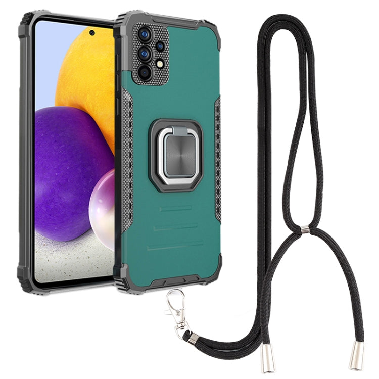 For Samsung Galaxy A72 4G / 5G Lanyard Aluminum TPU Case