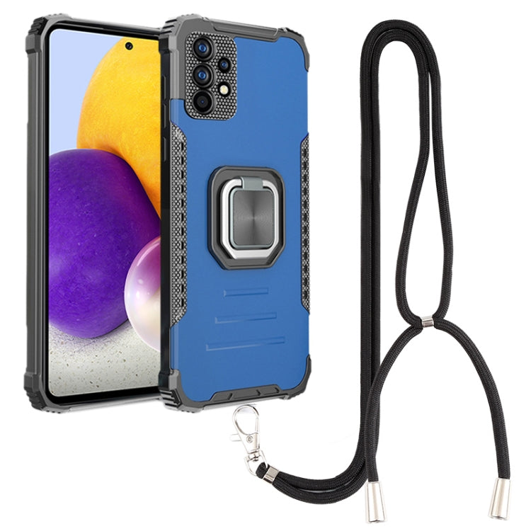 For Samsung Galaxy A72 4G / 5G Lanyard Aluminum TPU Case