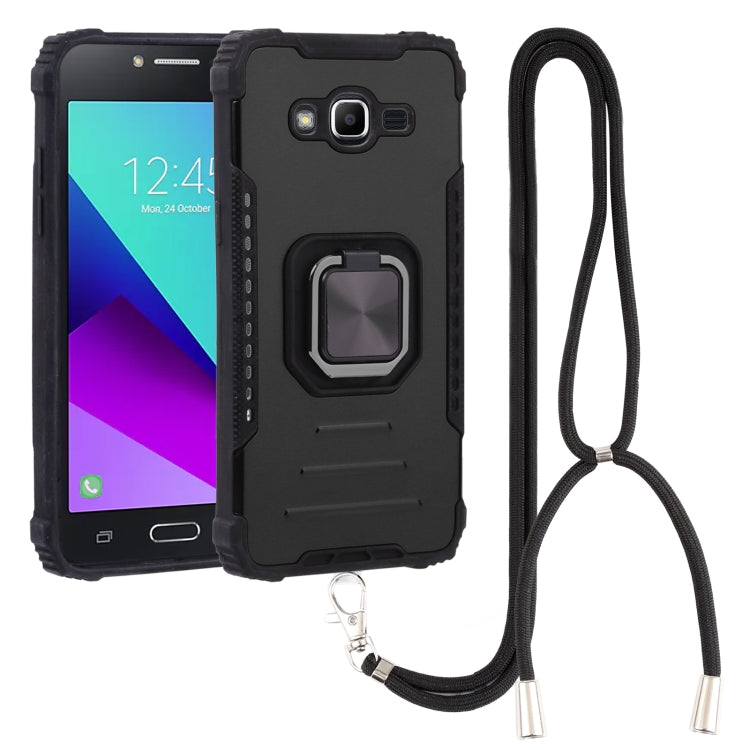 For Samsung Galaxy J2 Prime G532 Fine Hole Version Lanyard Aluminum TPU Case