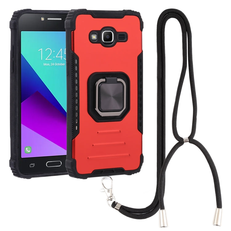 For Samsung Galaxy J2 Prime G532 Fine Hole Version Lanyard Aluminum TPU Case