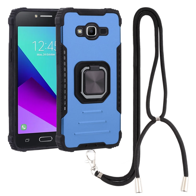 For Samsung Galaxy J2 Prime G532 Fine Hole Version Lanyard Aluminum TPU Case