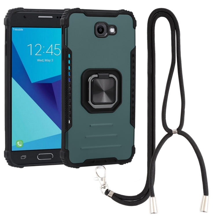 For Samsung Galaxy J7 Prime Lanyard Aluminum TPU Case