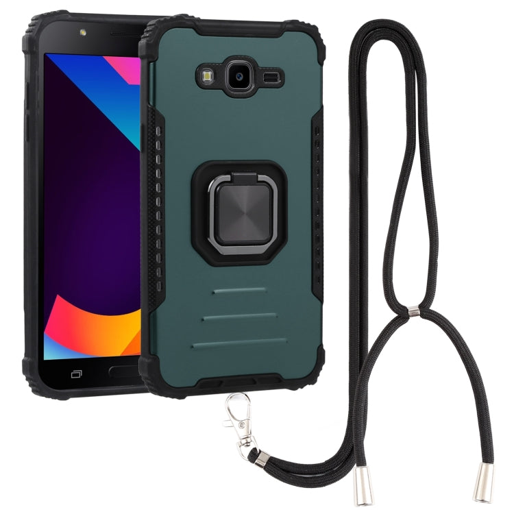 For Samsung Galaxy J7/J7 Nxt Fine Hole Ver Lanyard Aluminum TPU Case