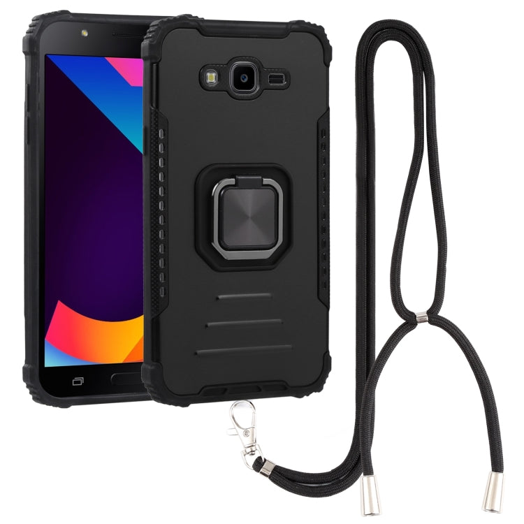 For Samsung Galaxy J7/J7 Nxt Fine Hole Ver Lanyard Aluminum TPU Case