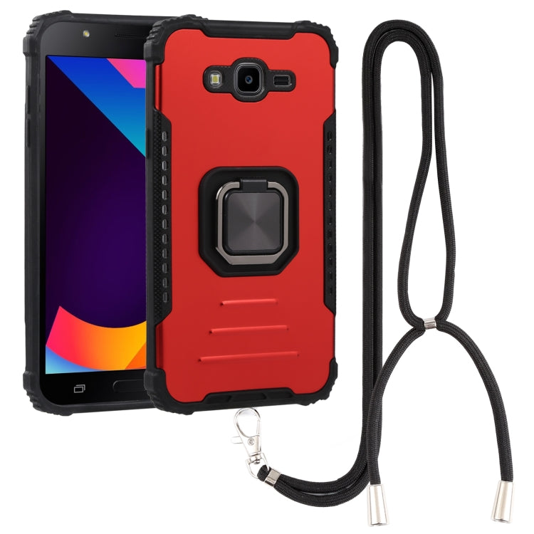 For Samsung Galaxy J7/J7 Nxt Fine Hole Ver Lanyard Aluminum TPU Case