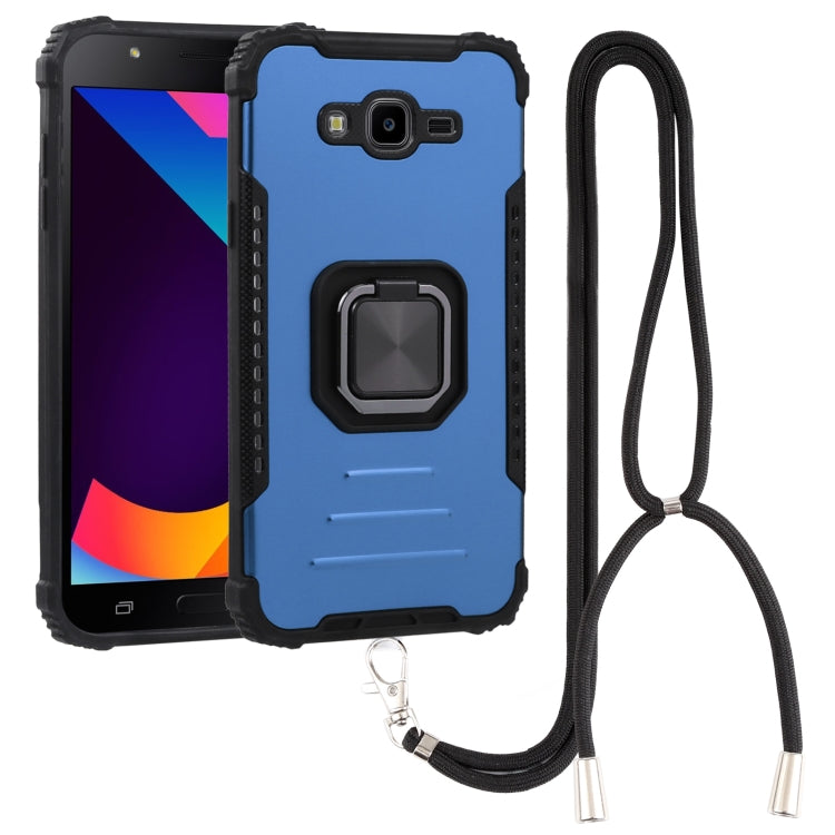 For Samsung Galaxy J7/J7 Nxt Fine Hole Ver Lanyard Aluminum TPU Case