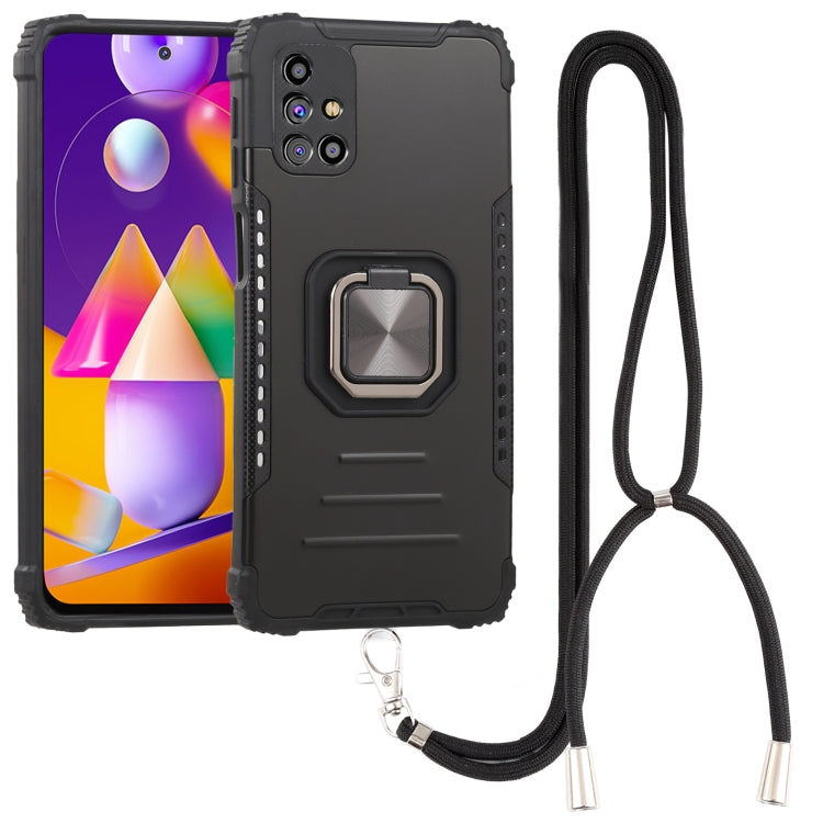 For Samsung Galaxy M31s Lanyard Aluminum TPU Case