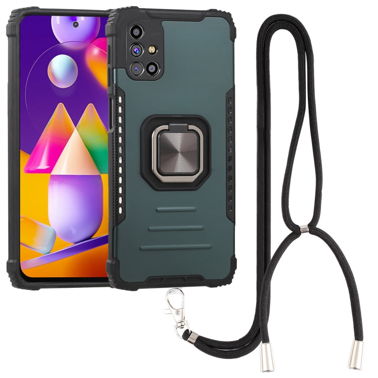 For Samsung Galaxy M51 Lanyard Aluminum TPU Case