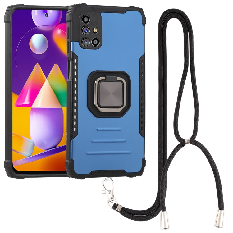 For Samsung Galaxy M51 Lanyard Aluminum TPU Case