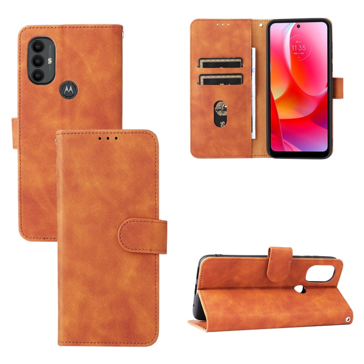 For Motorola Moto G Power 2022 Skin Feel Magnetic Horizontal Flip Leather Phone Case