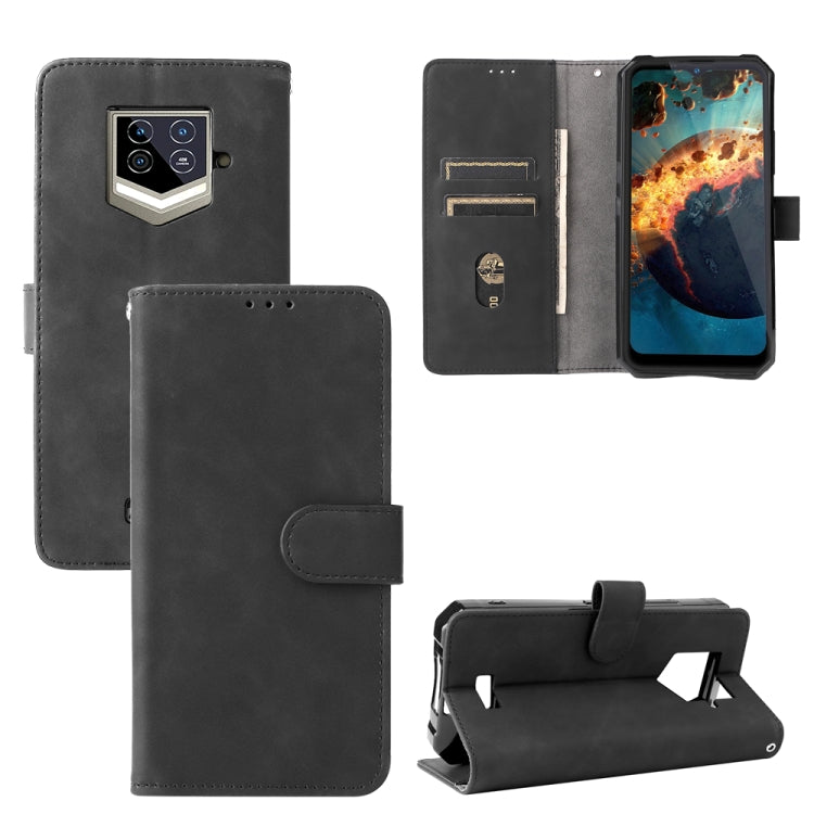 For Oukitel WP15 5G Solid Color Skin Feel Magnetic Buckle Leather Phone Case