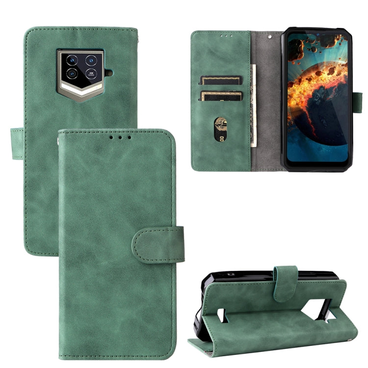 For Oukitel WP15 5G Solid Color Skin Feel Magnetic Buckle Leather Phone Case