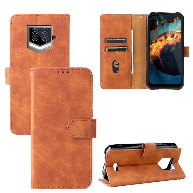 For Oukitel WP15 5G Solid Color Skin Feel Magnetic Buckle Leather Phone Case