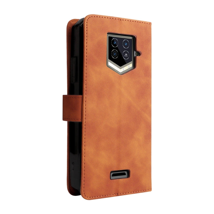 For Oukitel WP15 5G Solid Color Skin Feel Magnetic Buckle Leather Phone Case
